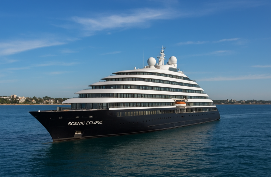 El Scenic Eclipse inauguró la temporada de cruceros en Punta del Este.
