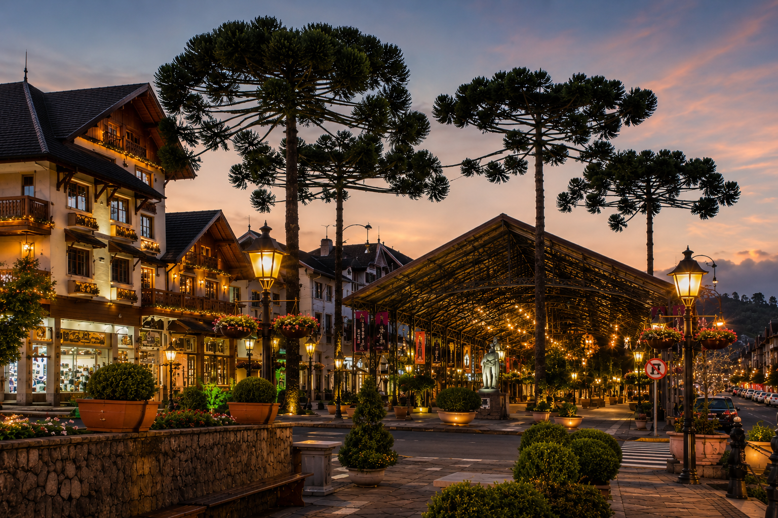 El glamour de la Serra Gaúcha: Gramado como capital del cine, la alta hotelería de montaña y el enoturismo del sur brasileño.