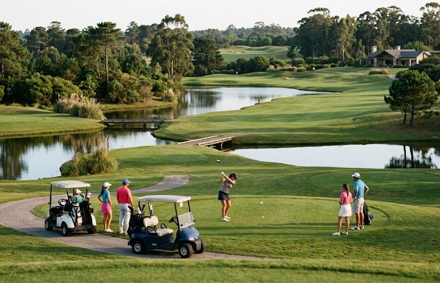 La ruta del golf en Punta del Este: campos de estándar internacional y el encanto de la vida de club durante todo el año.