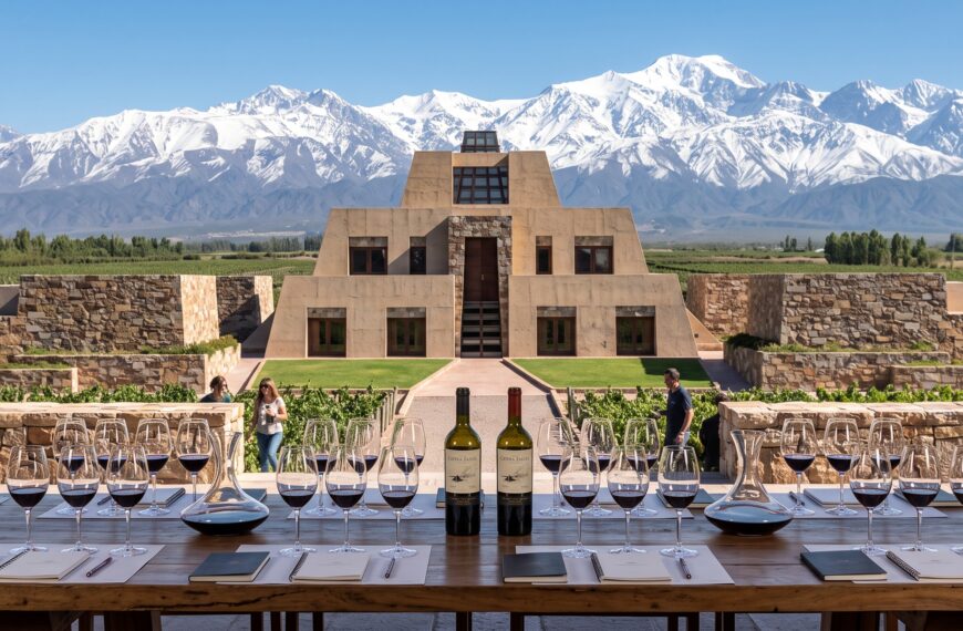 Esculturas del vino al pie de los Andes: el Valle de Uco, arquitectura monumental y la alta gastronomía con estrella en Mendoza.