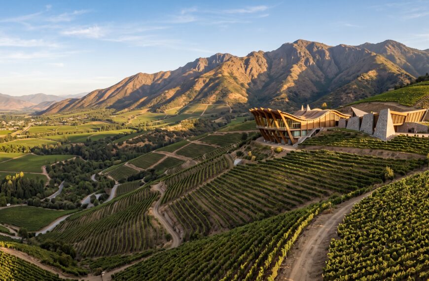 El templo del Carménère en los Andes chilenos: el Valle de Colchagua, arquitectura vitivinícola de culto y la mística de Apalta.