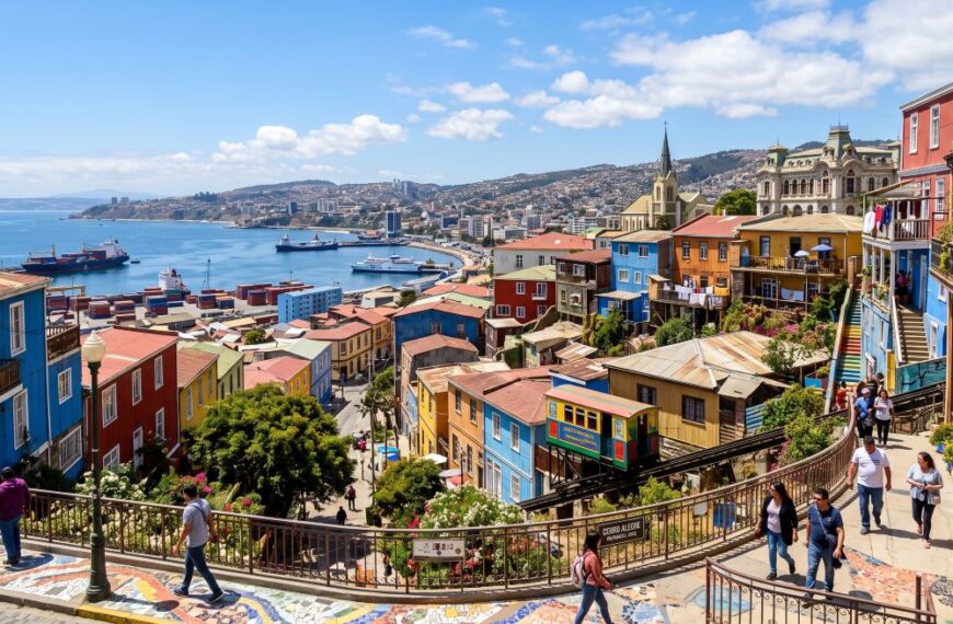 La joya bohemia del Pacífico: los palacetes victorianos del Cerro Alegre y el encanto atemporal de Valparaíso.