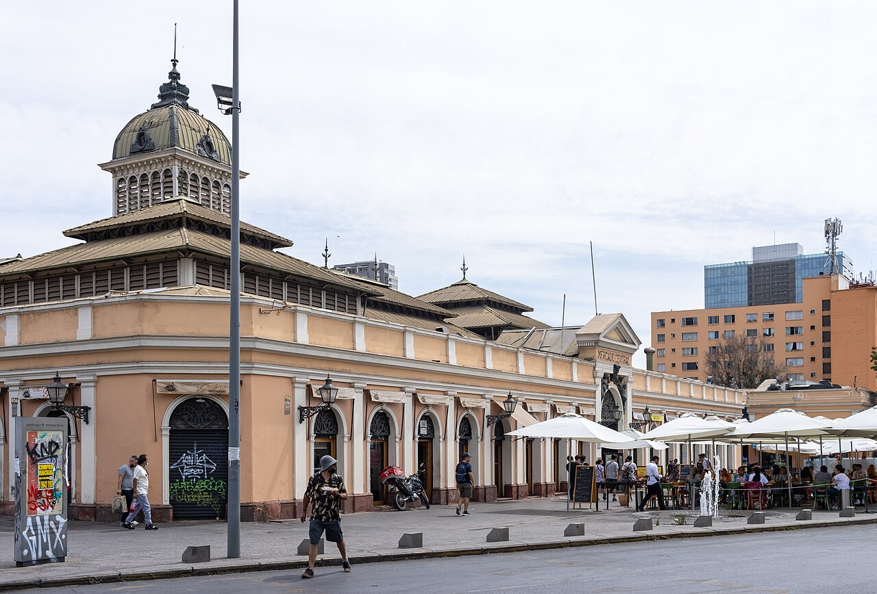 Exterior del Mercado Central de Santiago
