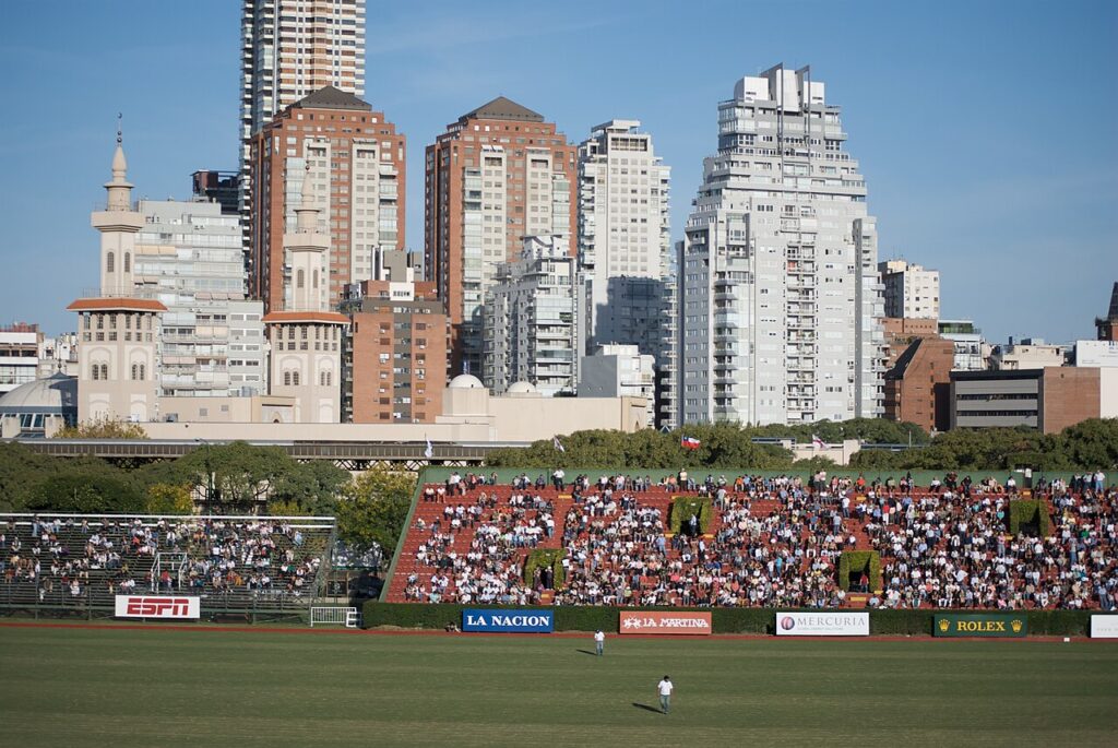 Partido de polo en el Campo Argentino de Polo de Palermo, Buenos Aires
